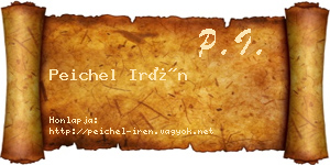 Peichel Irén névjegykártya